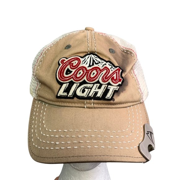 Coors Light Snapback Hat With Bottle 